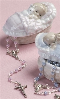 Baby Rosary with Porcelain Box (Girl)