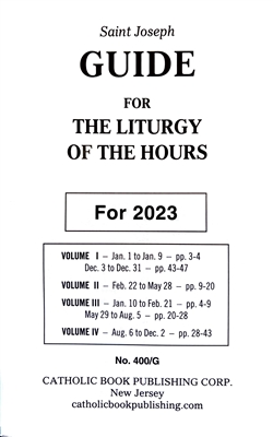 Annual Liturgy of the Hours Guide (2023)