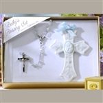 Baptism Gift Set - Boy Cross with Rosary
