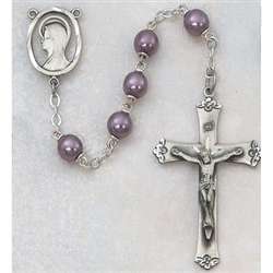 Rosary Pearl Violet Beads