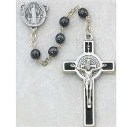 Rosary - Hematite St. Benedict