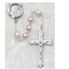Rosary - Pink Pearl Beads with Pearl Our Fathers