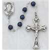 Rosary - Blue Metallic Beads