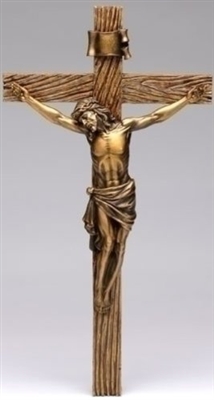 Crucifix - 8.5" Antique Gold