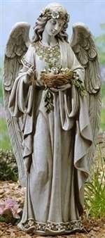 Statue - Angel Holding Nest: Outdoor (24")