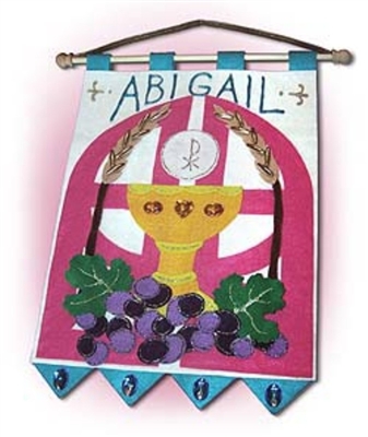 Banner Kit First Communion: Girl (Gate and Chalice Design)