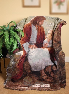 Throw Blanket In His Light Jesus with Child