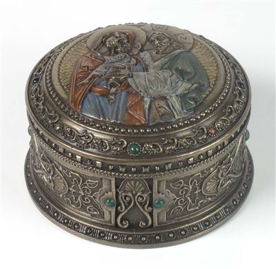 Holy Family Round Trinket Box