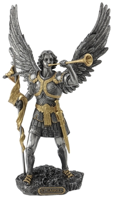 St. Gabriel Archangel (Pewter and Gold)