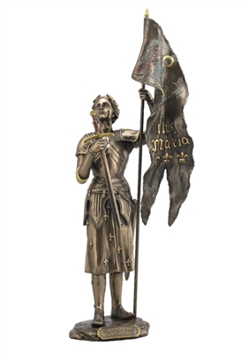 Saint Joan of Arc Standing with Sword and Flag