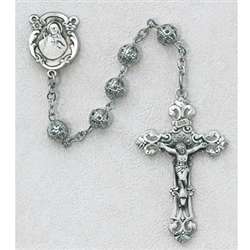 Rosary - Silver Filagree Beads