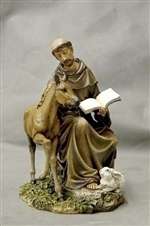 Statue - St. Francis Seated with Horse and Rabbit (8.5")