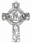 First Communion Cross - 5" Pewter (Host and Chalice)