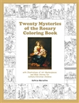 Twenty Mysteries of the Rosary Coloring Book: With Illustrations of Art Masterpieces and Bible Stories for Catholic/Christian Children