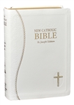 New Catholic Bible NCB St. Joseph Gift Edition Medium Size White DuraLux