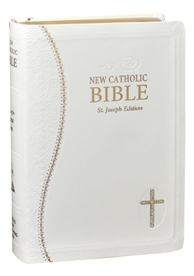 New Catholic Bible NCB St. Joseph Gift Edition Medium Size White DuraLux