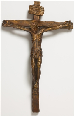 Realistic CrucifixÂ® Antique Bronze 21-inch