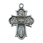 Pendant Pewter Antique Silver Four-Way 18-in Chain