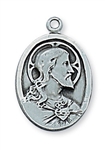 Pendant Pewter Antique Silver Scapular 20-in Chain