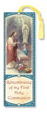 First Communion Laminated Bookmark (Boy)