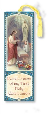 First Communion Laminated Bookmark (Girl)
