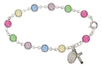 Bracelet Rosary Deluxe Multicrystal 7.5"