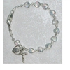 Bracelet Pewter Youth Crystal Heart