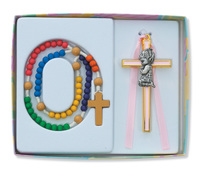 Baby Set Girl Cross w/ Rosary