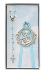 Gift Set Crib Medal & Rosary Blue Boy