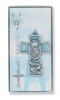 Boxed Cross & Rosary Blue Guardian Angel