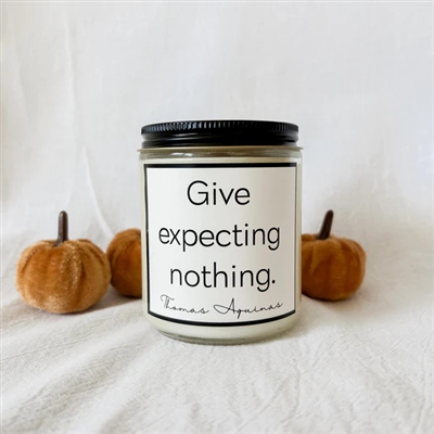 Sword & Crown Candle | Thomas Aquinas | Pumpkin + Buttercream