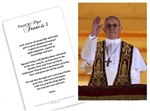 Paper Holy Card Pope Francis Giving Blessing