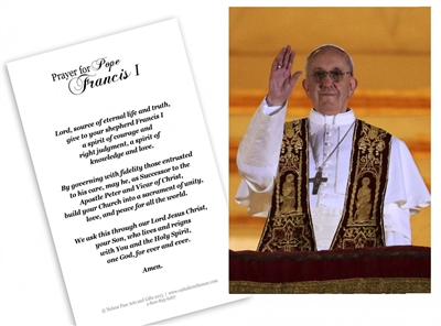 Paper Holy Card Pope Francis Giving Blessing