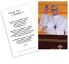 Laminated Holy Card Pope Francis on Balcony