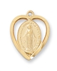 Pendant Gold over Sterling Silver Miraculous Medal on 18" Chain