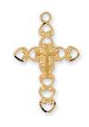 Pendant Cross Gold over Sterling Silver 18" Chain