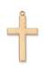 Pendant Gold over Sterling Silver Cross 24" Chain