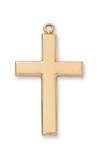 Pendant Gold over Sterling Silver Cross 24" Chain