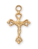 Crucifix Pendant Gold over Sterling Silver 16" Chain