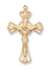 Crucifix Pendant Gold over Sterling Silver 18" Chain