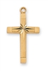 Pendant Gold over Sterling Silver English Cross 18" Chain