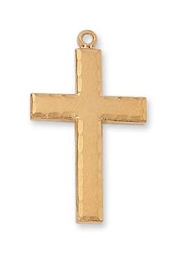 Pendant Gold over Sterling silver English Cross 24" Chain