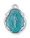 PENDANT Sterling Silver MIRACULOUS BLUE on 18" Chain