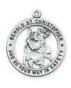 PENDANT ST. CHRISTOPHER Sterling Silver on 24" Chain