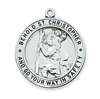 Sterling Silver ST. Christopher Medal on 24" Chain