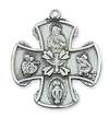 Pendant Four-Way Sterling Silver Medal on 24" Chain