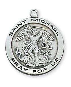 PENDANT Sterling Silver St. Michael on 18" Chain
