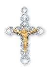 Pendant Two-Tone Gold over Sterling Silver Crucifix 18" Chain