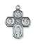 Pendant Sterling Silver 4-Way Medal on 18" Chain