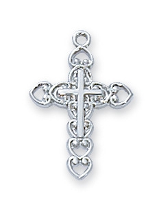 PENDANT Sterling Silver CROSS on 16" CHAIN